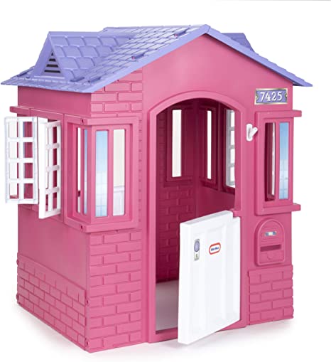 Little Tikes Cape Cottage Princess Playhouse with Working Doors, Windows, and Shutters - Pink