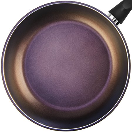 TeChef - Color Pan 12" Frying Pan, Coated with DuPont Teflon Select - Colour Collection / Non-Stick Coating (PFOA Free) / (Aubergine Purple)