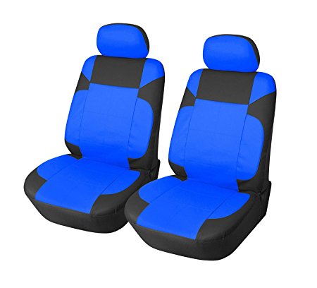 OPT® Brand. Vinyl Leather 4PC Set Front Car Auto Seat Covers Hyundai. Blue Color. 77153-BU. Free Shipping From New York.