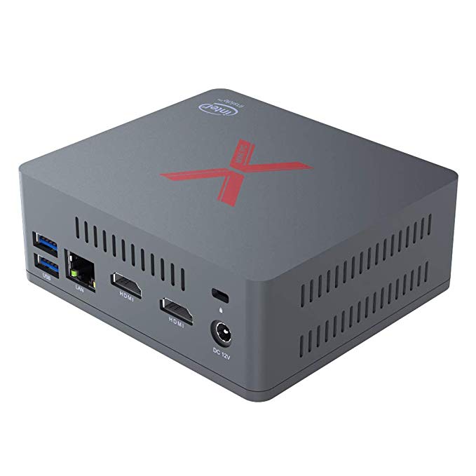 Beelink BT3-X Mini PC,Intel Apollo Lake Celeron Processor J3355 Windows 10 Mini Desktop PC, 4GB LPDDR4/ 64GB eMMc / 1000Mbps LAN/Dual-HDMI/Dual-WLAN / BT4.0 / Fan