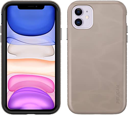 Pelican iPhone 11 Case, Traveler Series – Military Grade Drop Tested – TPU, Polycarbonate Protective Case for Apple iPhone 11 (Taupe)