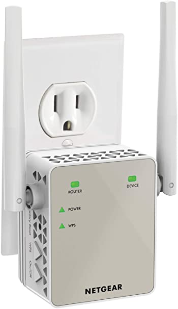 NETGEAR Wi-Fi Range Extender EX6120 - Coverage Up to 1200 Sq Ft and 20 Devices with AC1200 Dual Band Wireless Signal Booster & Repeater (Up to 1200Mbps Speed), and Compact Wall Plug Design