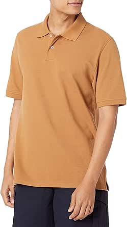 Amazon Essentials Men's Regular-Fit Cotton Pique Polo Shirt (Available in Big & Tall)