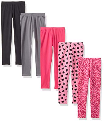 Spotted Zebra Girls' 5-Pack Leggings