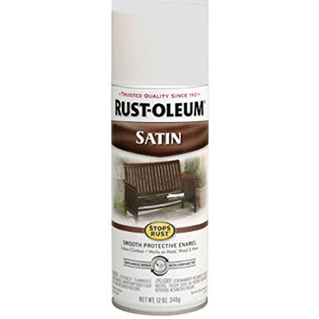 Rust-Oleum 7791830 Satin Enamel Spray, 12-Ounce, White