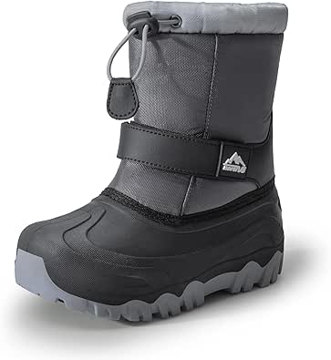 NORTIV 8 Kids Snow Boots Boy's Girl's Waterproof Cold Weather Classic Booties Hiking Outdoor Shoes (Little Kids/Big Kids)