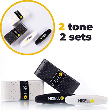 Tennis Vibration Dampener and Overgrip Tape - Dampeners for Absorbing Shock to the Racquet Strings - Best Grip Tape for Tennis Rackets - Premium Quality, Save Time & Money - Great for Tennis Players