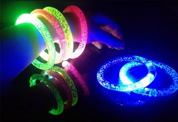 OliaDesign Flashing LED Bubble Bracelet - 12 pack
