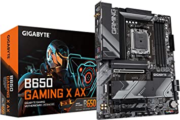 GIGABYTE B650 Gaming X AX (AM5/ LGA 1718/ AMD/ B650/ ATX/ 5-Year Warranty/ DDR5/ PCIe 4.0 M.2/ PCIe 4.0/ USB 3.2 Gen2x2 Type-C/AMD Wi-Fi 6E/ Realtek 2.5GbE LAN/Motherboard)