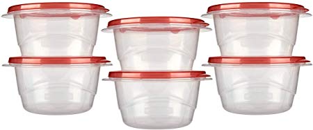 Rubbermaid TakeAlongs Small Bowl Food Storage Containers, 3.2 Cup, 2 Count (Pack of 3) Total 6 Containers