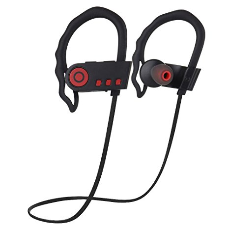 Bluetooth Headsets RXF 4.1 Stereo Sports Headsets with Microphone In-Ear Noise Cancelling Earbuds for iPhone and Android Wireless Headphones Black (V4)