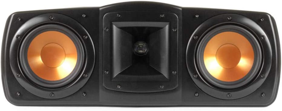 Klipsch Synergy Black Label C-200 Center Channel Speaker for Crystal-Clear Dialogue and Vocals with Proprietary Horn Technology, Dual 5.25” High-Output Woofers, and Dynamic 1” Tweeter in Black