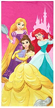 Disney Princesses We are Strong Kids Bath/Pool/Beach Towel - Super Soft & Absorbent Fade Resistant Cotton Towel, Measures 28 inch x 58 inch (Official Disney Product)