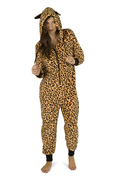 Totally Pink Women's Warm and Cozy Plush Adult Onesie One-Piece Novelty Pajama