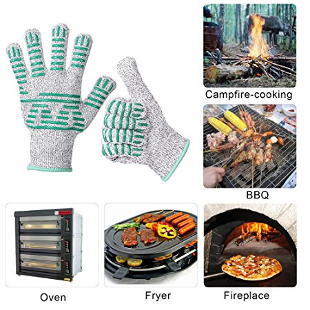 Premium Cut Resistant Gloves - Safty Gloves for Yard-Work, Kitchen Glove for Cutting and Slicing, Level 5 Protection Food Grade EN388 Certified by Menhoud, 1 Pair