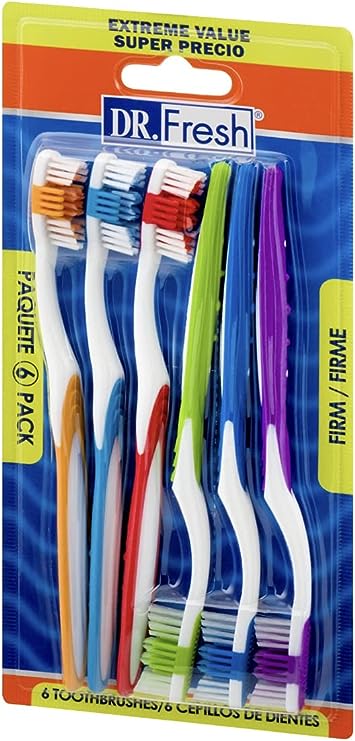 Dr. Fresh 6 Pack Firm Toothbrushes