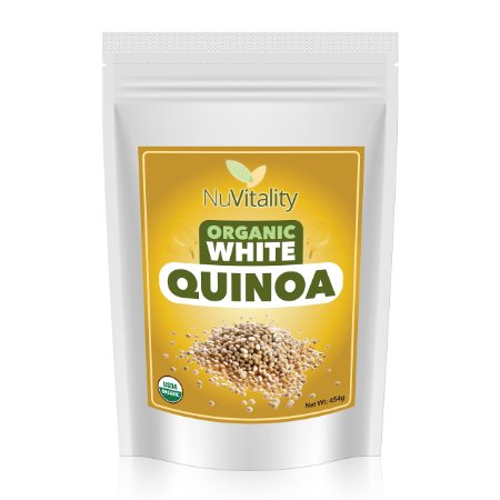 NuVitality Organic Quinoa USDA Certified 100 Whole Grain Premium and Gluten-Free 16oz