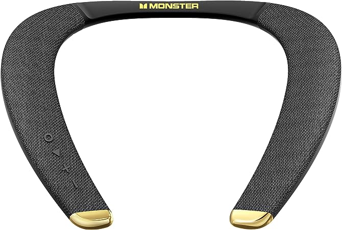Monster Boomerang Petite Neckband Bluetooth Speakers, Neck Speaker with 15H Playtime, aptX High Fidelity 3D Stereo Sound, Low Latency, Built-in Mic, IPX5 Waterproof Wearable Speaker for Home Outdoor