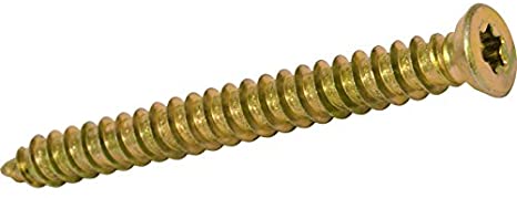 Heavy Duty Concrete Screw V Threaded for Extra Drive Support (Includes Free Steel T30 Bit) Ideal for Brick Stone Concrete & More (10, 7.5 x 40mm)