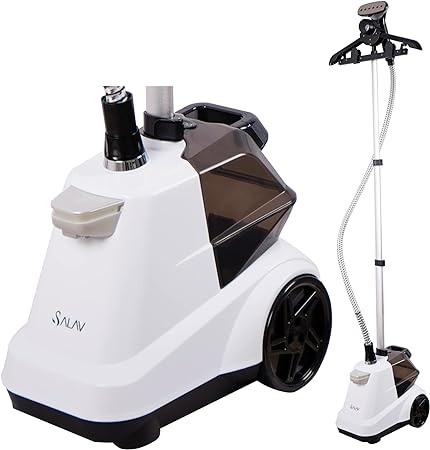 SALAV X3A Commercial Full-Sized Garment Steamer with Foot Pedals and Extra Large 3L Water Tank, 1800 watts (White)