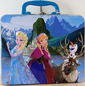 Disney Frozen Elsa & Anna Metal Lunch Box with 48-Piece Puzzle