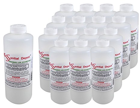 32 lbs Food Grade Sodium Hydroxide Lye Micro Beads - 16 x 2lb Bottles