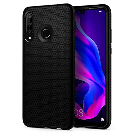 Spigen Liquid Air Works with Huawei P30 Lite Case (2019) - Matte Black