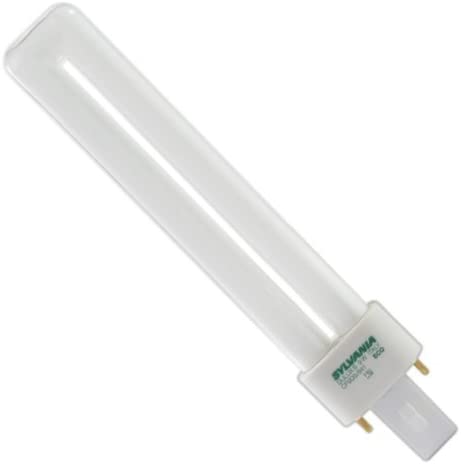 Sylvania Dulux 9 Watt Single Tube Compact Fluorescent Lamp With 2-Pin Base, 4100K Color Temperature, 82 CRI - Cf9Ds/841/Eco model number 20305-SYL