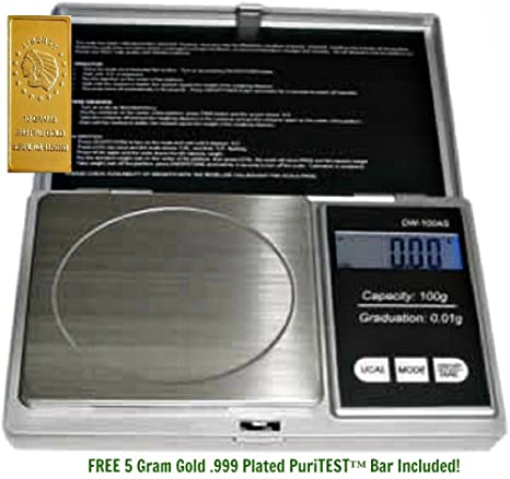 1 Digital 100 x 0.1 Gram (g) ELECTRONIC POCKET SCALE-Carat, Ounce, Gram & Grain