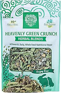 Small Pet Select - Heavenly Green Crunch Herbal Blend, a Natural Herbal Treat for Rabbits and Guinea Pigs, 2.5oz