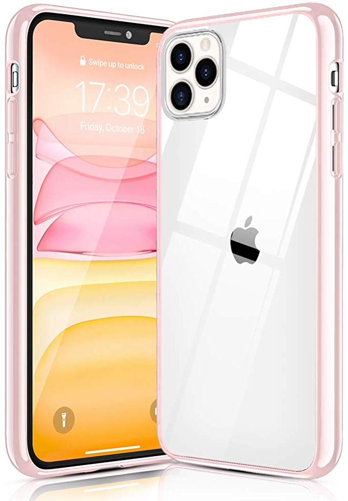 OULUOQI Compatible with iPhone 11 Pro Max Case 2019, Shockproof Clear Case with Hard PC Shield Soft TPU Bumper Cover Case for iPhone 11 Pro Max 6.5 inch