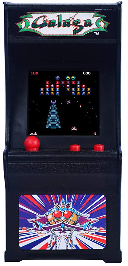 Tiny Arcade Galaga Miniature Arcade Game, Multicolor