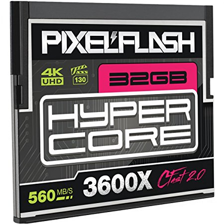 32GB PixelFlash HyperCore CFast 2.0 Memory Card 3600X up to 560MB/s SATA3 C Fast for Phase One Leica Alexa Mini Canon Nikon Hasselblad Blackmagic Ursa and More