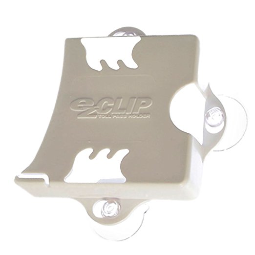 EZ-Pass Clip Electronic Toll Tag Holder for E-ZPass / i-Zoom / i-Pass - WHITE
