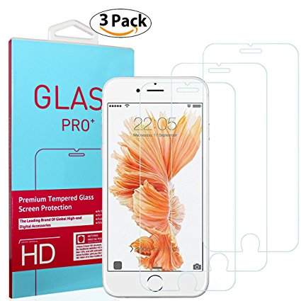 iPhone 8Plus /iphone7Plus Screen Protector, (3-PACK) AUSCREZICON Tempered Glass,9H hardness Anti-scratch,Easy Application, Bubble Free, 3D Touch, Case Friendly Screen Protector for iPhone 7/8Plus