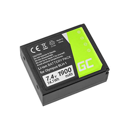 Green Cell® BLH-1 BCH-1 HLD-9 Camera Battery for Olympus OM-D E-M1 Mark 2 Grip HLD, Full Decoded (1900mAh 7.4V)
