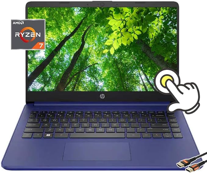 HP 14" Touchscreen Thin and Light Laptop | AMD Ryzen 7 5700U (&gt;i7-1255U) | Wi-Fi | Bluetooth | Win11 W/HDMI(16GB RAM | 512GB PCIe SSD) (16GB RAM | 2TB PCIe SSD)