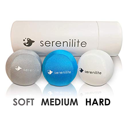 Serenilite 3X Hand Therapy Exercise Stress Ball Bundle - Tri-Density Stress Balls & Grip Strengthening - Therapeutic Hand Mobility & Restoration - Soft, Medium, Hard