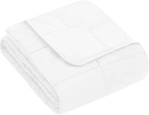 yescool Kids Weighted Blanket (5 lbs, 36" x 48", White) Cooling Heavy Blanket for Sleeping Perfect for 40-60 lbs, Throw Size Breathable Blanket with Premium Glass Bead, Machine Washable