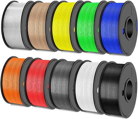 JAYO 3D Printer PLA  Filament, Low Shrinkage and High Precision Consumable 1.75mm, Dimensional Accuracy  /- 0.02mm, 3D Printing Material Suitable for FDM 3D Printers (PLA  0.25kg*10 Filament Bundles)