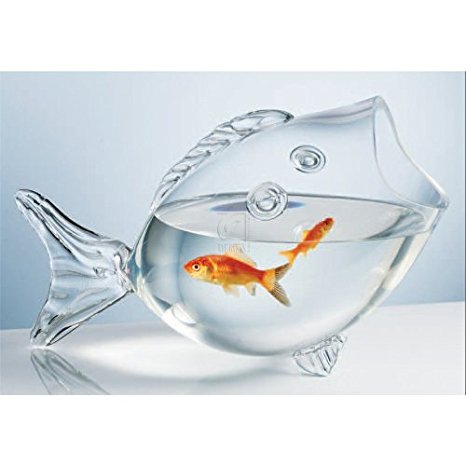 Home Essentials 786460172302 CLEAR FISH BOWL - CLEAR FISH SHAPED BOWL