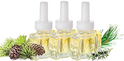 (3 Pack) 100% Natural Juniper Woods Plug in Refill - Fits Air Wick Scented Oil Warmers