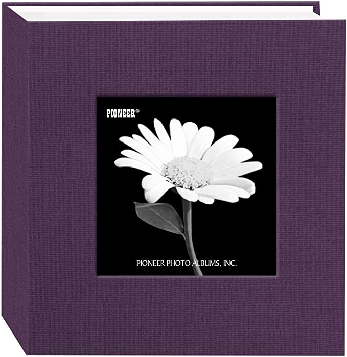 Pioneer 100 Pocket Fabric Frame Cover Photo Album, Wildberry Purple