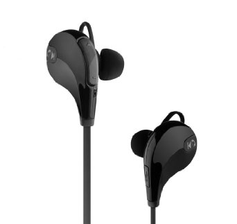 TNSO Bluetooth Headphones Sport Wireless Earbuds In-Ear Stereo Earphones with Mic 6 Hours Play-time, CVC 6.0 Noise Cancelling, IPX4 Sweatproof