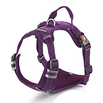 INVENHO Dog Harness Reflective Adjustable No Pull Pet Vest Oxford Vest for Dogs Easy Control for Small Medium Large Extra Dogs