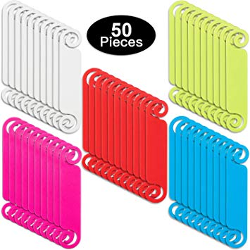 50 Pieces Cable Tags Cable Management Labels Multicolor Cable Labels Write on Cord Identification Tags for USB Computer Phone Charger