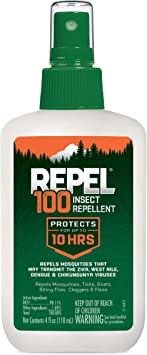 Repel 100 Insect Repellent, Mosquitos, Ticks and Gnats, For Severe Conditions, Protects For Up To 10 Hours, 98% DEET (Pump Spray), 4 Fl Oz (Pack of 6)