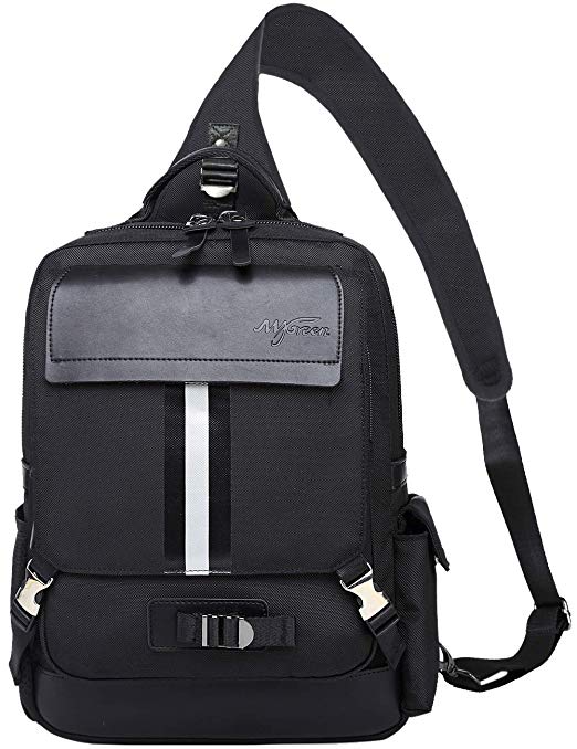 Mygreen Messenger Bag Sling Bag Outdoor Cross Body Bag Shoulder Bag Black