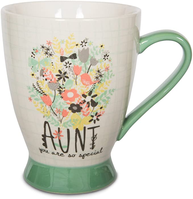 Pavilion Gift Company Aunt Ceramic Mug, 16 oz, Multicolored