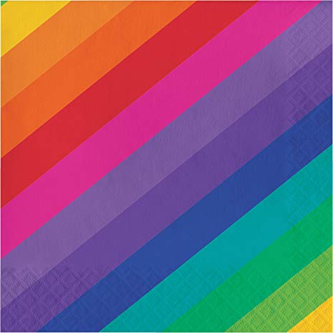 Creative Converting 665972 Napkins Tableware items, 6.5"x6.5", Multicolor